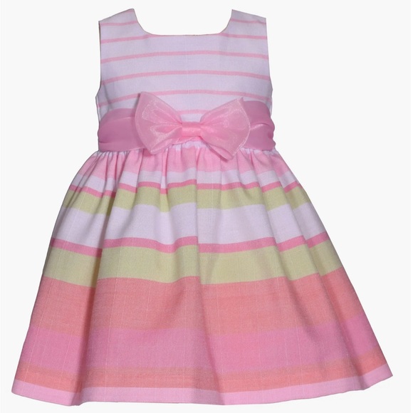 Iris & Ivy Stripe Sleeveless Dress & Cardigan Sweater Set. 24 months. - Picture 2 of 11